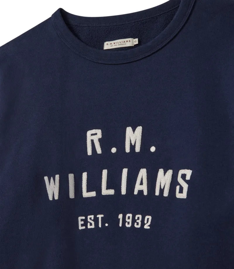 RM Williams Stencil Crew Navy-4
